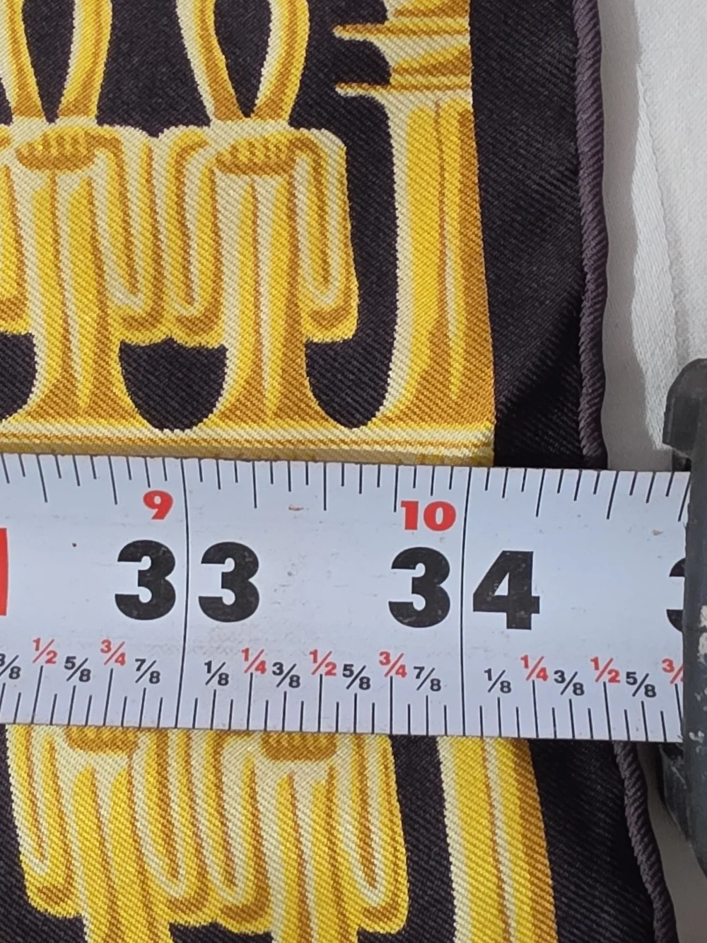 Hermès Black, Yellow and Cream Silk Scarf - Paris Motif